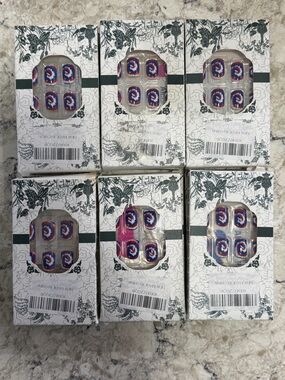 12 new sets Red, White & Blue Swirl Press-On Nails